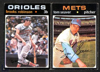 1971 Topps:  Brooks Robinson & Tom Seaver {2 Hall Of Famers}