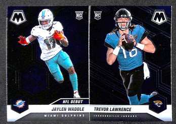 2021-22 Panini Mosaic:  Jaylen Waddle {RC} & Trevor Lawrence {RC}