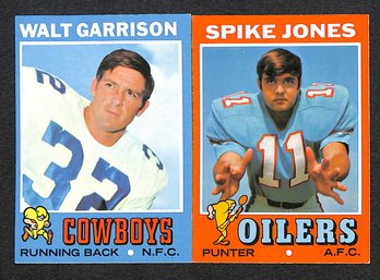 Topps 1971 NFL:  Walt Garrison & Spike Owens