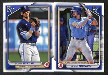 2024 Bowman:  Bobby Witt & Blake Mitchell {2-Card Lot}