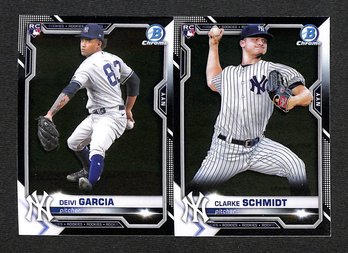 2021 Bowman Chrome & Topps Chrome:  Deivi Garcia {RC} & Clarke Schmidt {RC}