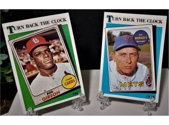 Topps 1988 & 1989:  Bob Gibson & Gil Hodges