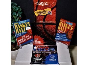1991-92 NBA Hoops Cello Pack & 1991 Fleer / 1991-92 Fleer:  {3 Pack Lot}