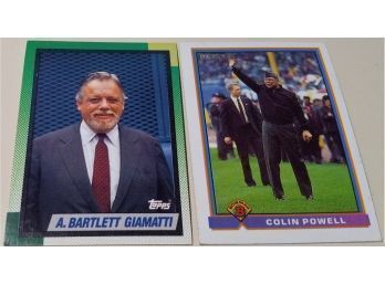 1990 Topps & 1991 Bowman:  A. Bartlett Giamantti & GEN. Colin Powell