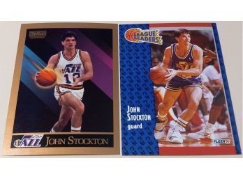 1990 Sky Box & 1991 Fleer:  John Stockton