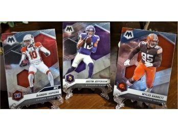 2021 Panini-Mosaic NFL:  DeAndre Hopkins, Justin Jefferson & Myles Garrett