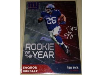 2019 Topps:  Saquan Barkeley (Rookie Of The Year)