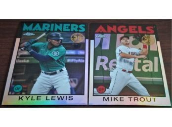 2021 Topps Chrome & Gallery:  Kyle Lewis & Mike Trout