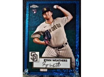 Topps 2021 Chrome Anniversary Edition:  Ryan Weathers (Rookie Card) - Serial# 79/199