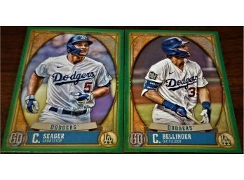2021 Topps-Gypsy Queen:  Corey Seager & Cody Bellinger (2-Card Dodger Lot)