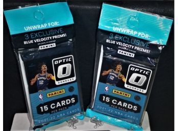 2021-22 Donruss Optic NBA Cards:  Hnger Packs (Sealed-2 Pack Lot) - 30 Cards