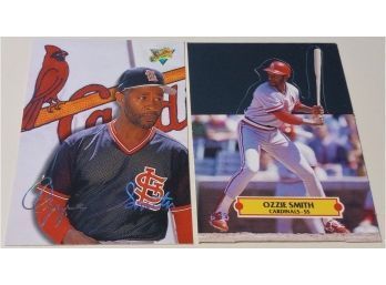 1987 & 1993 Leaf:  Ozzie Smith (Stand-Up Card)