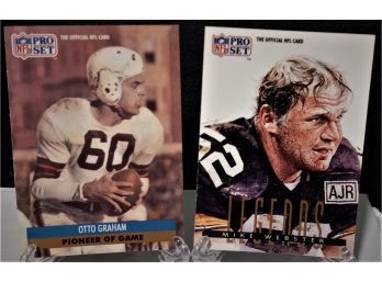 1991 NFL Pro Set:  Otto Graham & Mike Webster (Hall Of Fame)