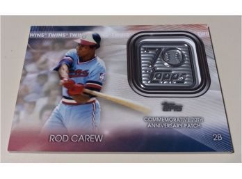 Great 70th Anniversary Relic: Rod Carew - Hall Of Famer!