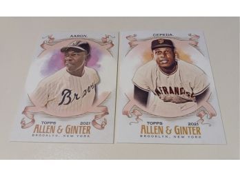 2021 Allen & Ginter:  Hank Aaron & Orlando Cepeda