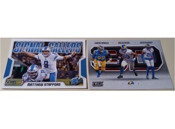 2018 & 2021 Panini Score:  Matthew Stafford & Rams Defensive Stars