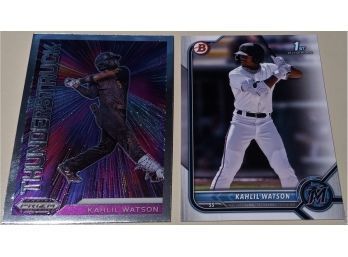 2021 Panini Prizm - Draft Picks & 2022 Bowman:  Kahlil Watson (Prizm & Bowman 1st)