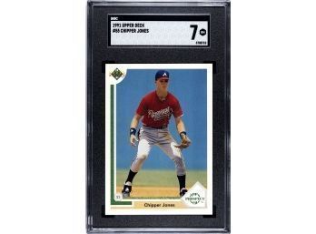 SGC Vintage Slab '7' Near Mint:  Chipper Jones Prospect Card {Hall Of Famer}