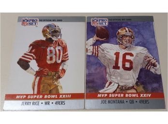 1990 NFL Pro Set:  Jerry Rice & Joe Montana