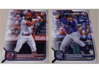 Bowman 2022:  Brandon Marsh & Colton Welker (Rookie Cards)