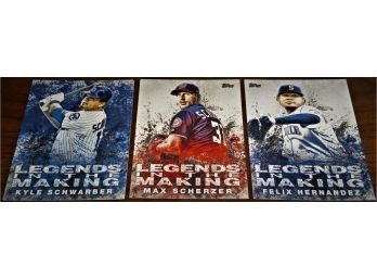 2018 Topps:  Kyle Schwarber, Max Scherzer & Felix Hernandez - 'Legends In The Making'