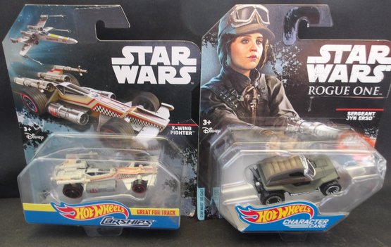 Hot Wheels, Carships/Character Cars, Star Wars, X-wing Fighter/Sergeant Jyn Erso, NIP