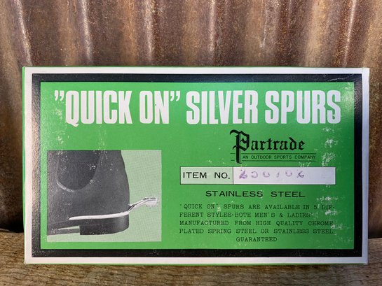 Partrade 'Quick On' Silver Spurs, Stainless Steel, (3) NIB