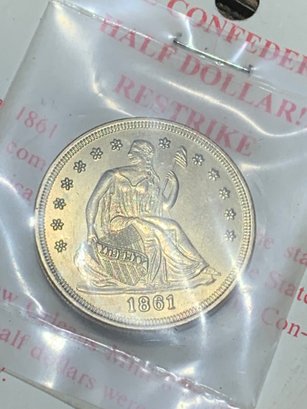 1861 Liberty, Confederate States Of America, Half Dollar, Copy Coin