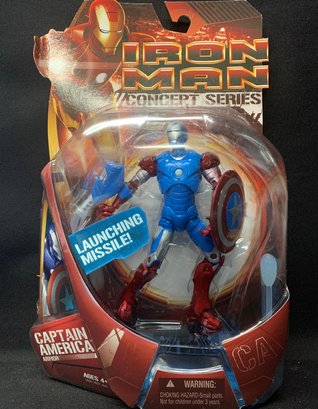 2008 Hasbro, Iron Man Concept Series, Captain America, Launching Missile, NIP