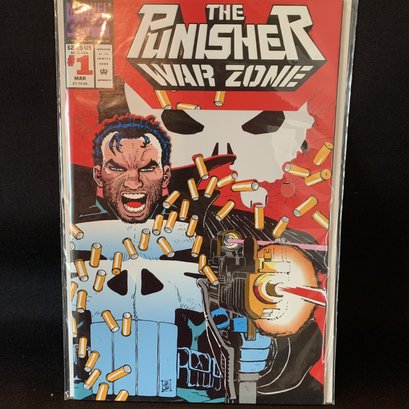 1992 Punisher War Zone #1, Die-Cut Cover, Comic Book