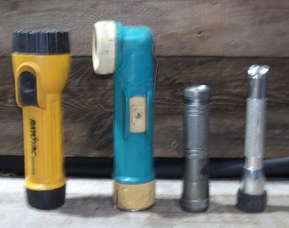 Vintage Flashlights, QTY 4, Bell System Flashlight, Rayovac, & Others