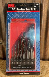 MIT 7 Piece Brad Point Drill Bit Set, NIB