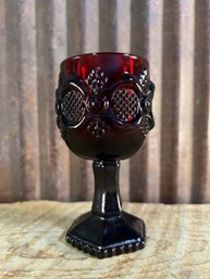 Vintage Avon 1876 Cape Cod Ruby Red Goblet