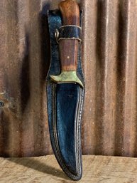 Vintage Pakistani Fixed Blade Knife With Sheath