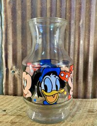 Walt Disney Company, Mickey Mouse, Minnie, & Donald Duck Glass Vase