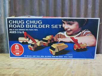 1970s  Sears Little Learners Chug Chug Road Builder Set, In Box