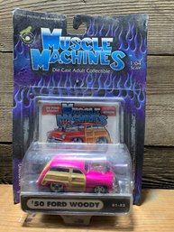 2000 Muscle Machines, '50 Ford Woody, 1:64 Scale, Diecast, NIB