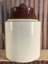 Vintage Stoneware Jar/Crock, Two Tone, 1 Gallon