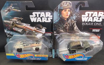 Hot Wheels, Carships/Character Cars, Star Wars, X-wing Fighter/Sergeant Jyn Erso, NIP