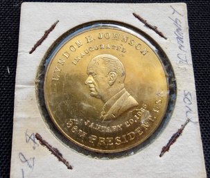 1965 United States Capitol, Washington D.C., Lyndon B. Johnson Inaugurated, 36th President Coin