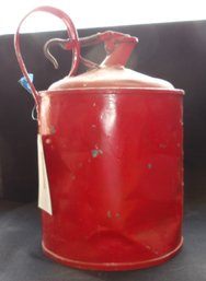 Vintage G.W.D. MFG. Co., Galvanized Metal, Red Gas Can, 2 Gallon