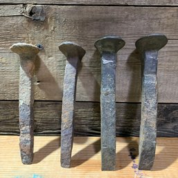 Antique Railroad Spikes, Track Nails, QTY 4