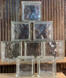 Vintage 1950s Glass Bricks, QTY 8