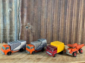 Vintage Matchbox Lesney, Refuse Truck, No. 7 (2), No. 36, & Dump Truck