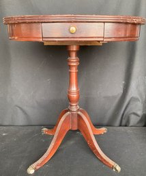 Claw Foot Side Table With Drawer