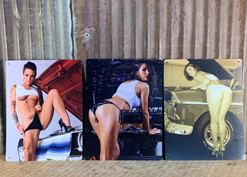 Risque Garage Decor, Mechanic Woman (QTY 3)