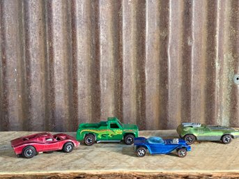 Hot Wheels Redline, 1974 Backwoods Bomb, 1969 Peeping Bomb, & 1967 Beatnik Bandit