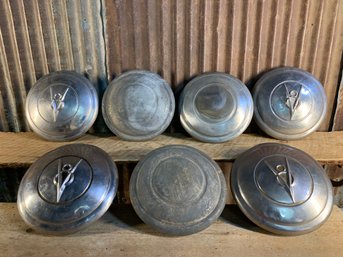 Vintage Hub Caps, V8 & Others, QTY 7