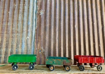 ERTL, Barge Wagons (3), 1:32 Scale, Pressed Steel