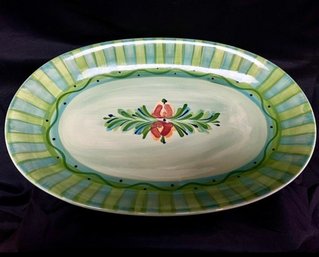 Platter - Gail Pittman Pottery, Southern Living, Blue Provence, 14.5'